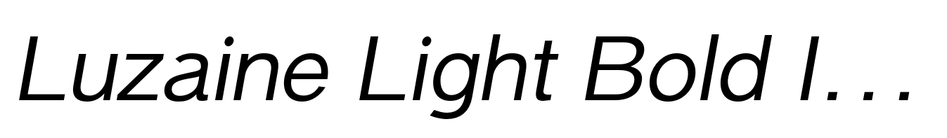 Luzaine Light Bold Italic